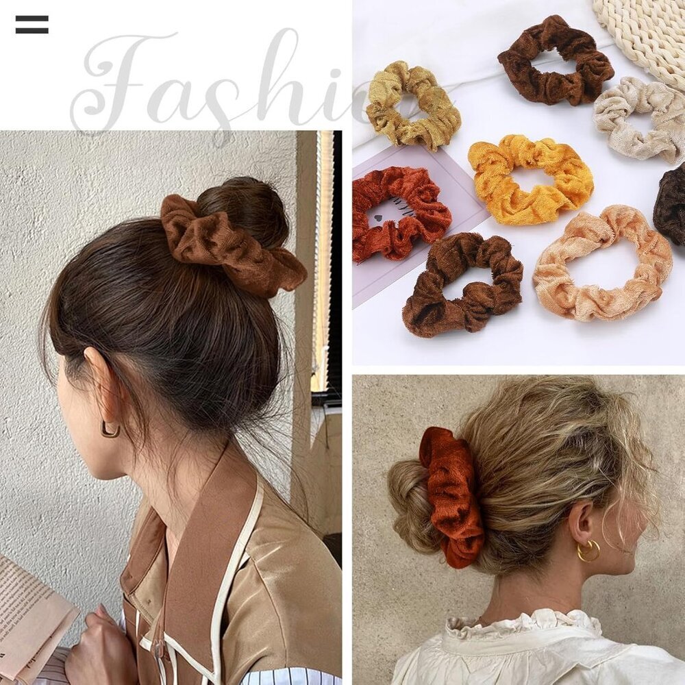 Ultimate 75-Piece Velvet Scrunchies Set - Stylish & Gentle on Hair - Great Gift - Picture 6 of 7